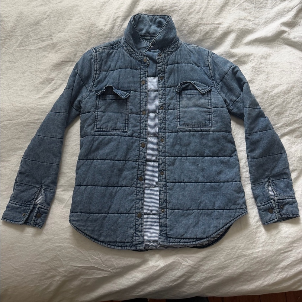 Splendid Quilted Denim Shirt Jacket / Shacket - soft, quilted feel - size XS